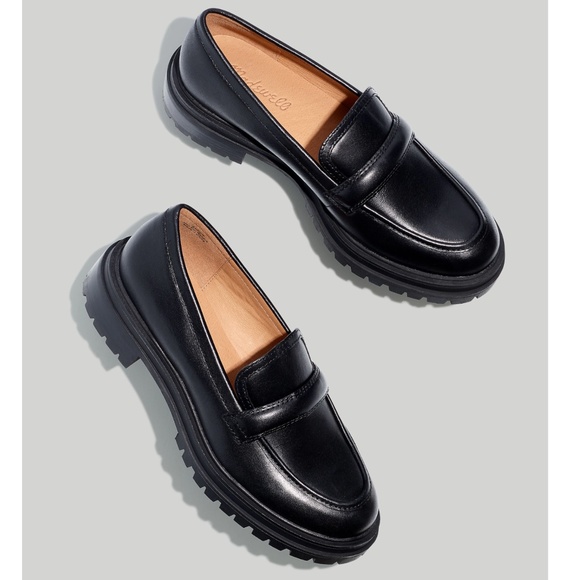 Madewell Shoes - New MADEWELL The Bradley Lugsole Loafer in True Black Leather